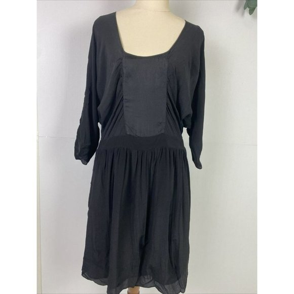 Portmans Dresses & Skirts - Portmans Size M Black Women's A-Line Dress 100% SILK